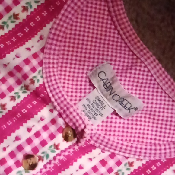 Cabin creek women's short sleeve and quarter button down shirt sleeve shirt - Picture 3 of 4